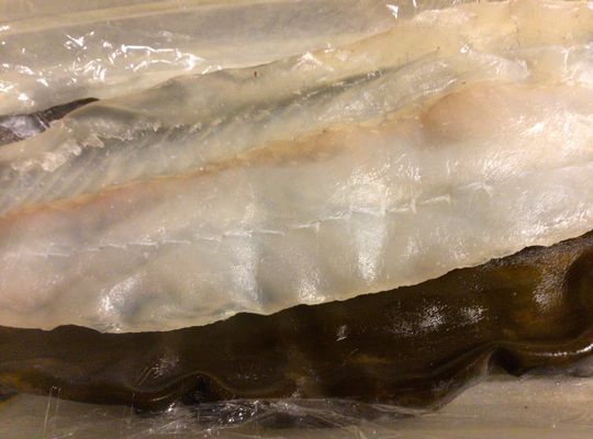 天然平目の昆布〆