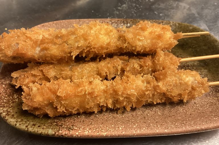 やんばる島豚の串カツ