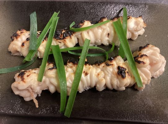 鱈の白子炭焼き