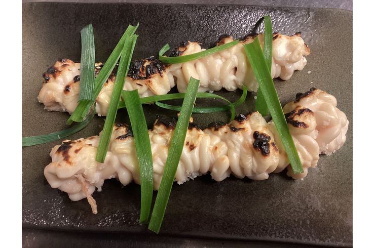 鱈の白子炭焼き